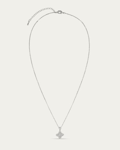 سلسال فضي بلمسة زخرفة فكتورية مرصع بالزركون