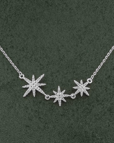 سلسال فضي ناعم بتصميم التوهج الماسي