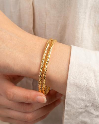 بناجر بريق الذهب على شكل كلاسيكي جذاب/ 2 حبة