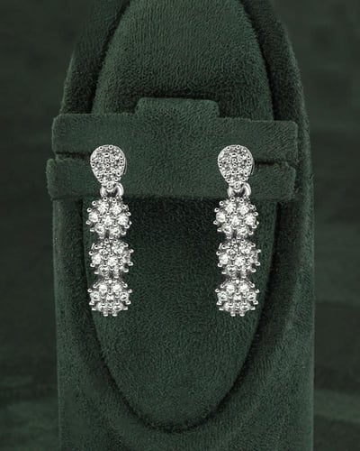 طقم زركون بلمعة الألماس مع ساعة، قلادة، إسوارة، خا...