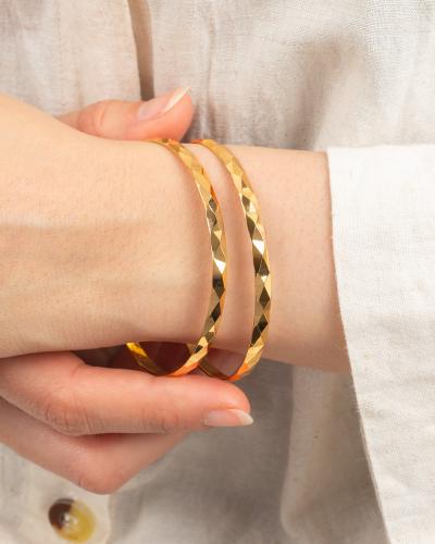 غوايش دقة هندسية بلمعة الذهب من خاتون - 2حبة