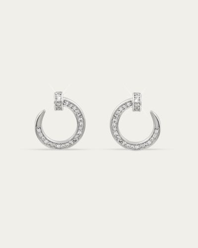 طقم المسمار الماسي تصميم ناعم مزين بالزركون