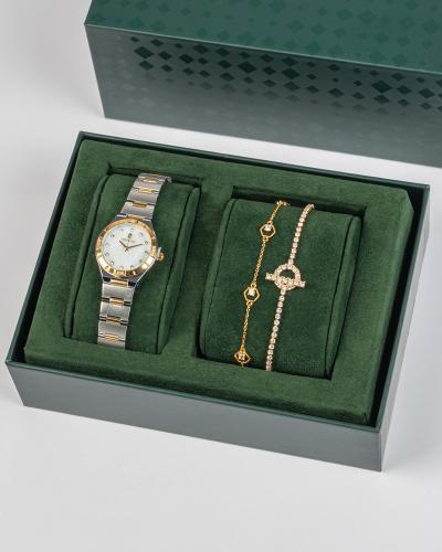 هدية نسائية مميزة من خاتون® ساعة واسوارتين