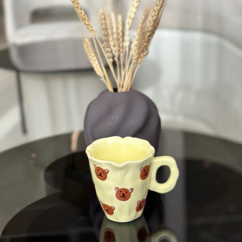 كوب قهوة الدب اللطيف