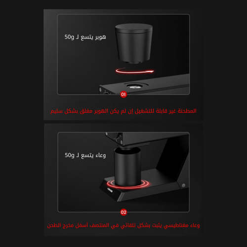 مطحنة القهوة F74 أسود | MHW-3Bomber