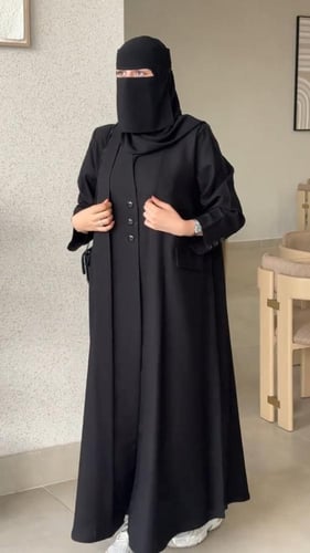 عباية شتوية فاخر قطعتين