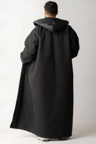 فروة اسود باطرف جلد اسود