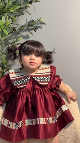 فستان شالكي للاطفال