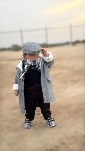 جاكت للاطفال شتوي مع القبعه