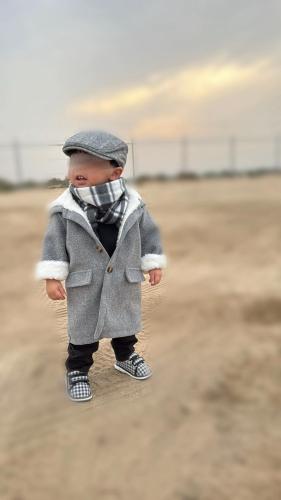 جاكت للاطفال شتوي مع القبعه