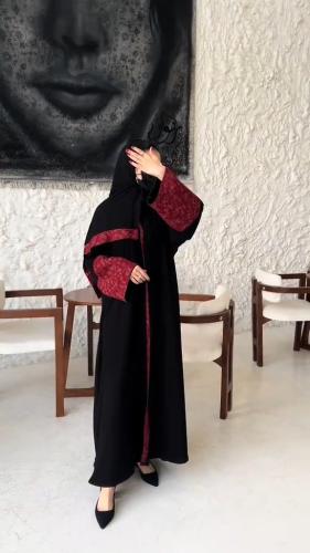 عبايه كشميري يلبس جهتين مع الطرحه