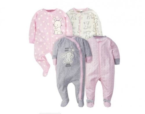 4 قطع شبك بناتي Bunny ماركة Gerber