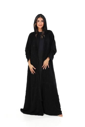 عباية اسود مطرزة