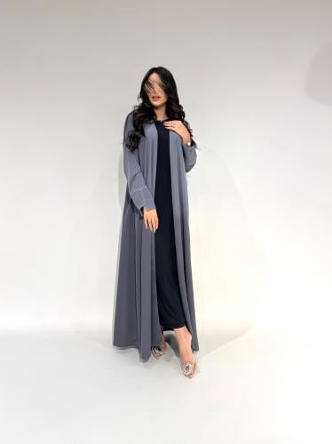 عباية رمادي بقصة من الاكمام