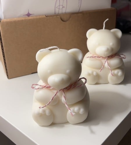 Big teddy bear candle