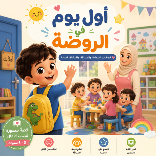فيديو قصة سامي وأول يوم في الروضة عربي