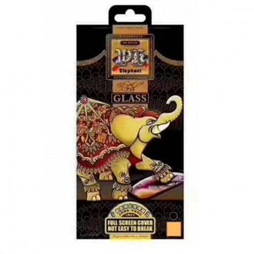 حماية ايفون 7 بلس اطار ابيض ماركة الفيل شفاف