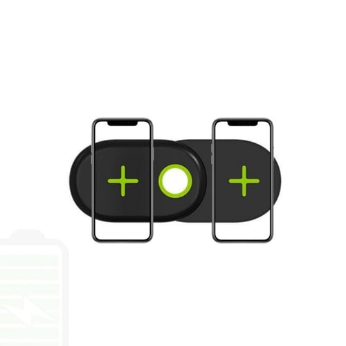 شحن لاسلكي قوي دبل قاعدة شحن لاسلكي (10 واط + 10 و...