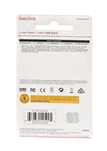 فلاش ميموري 128 جيجابايت سانديسك يو اس بي