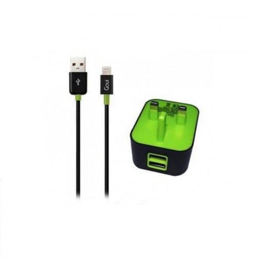 شاحن جداري قوي والي بمنفذين يدعم تقنية الشحن الذكي...