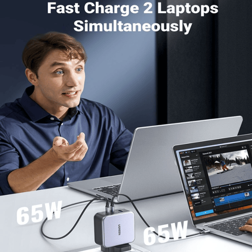 شاحن جداري + كيبل تايب سي الى تايب سي يوجرين بقوة...