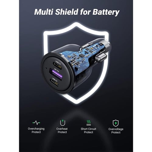 شاحن سيارة يوجرين بقوة 69 واط يدعم الشحن السريع PD