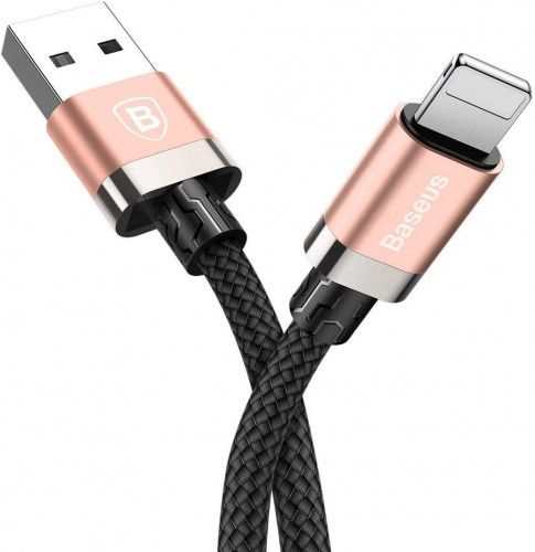 كيبل ايفون بيوسس Baseus قماش بطول2م اللون اسود ذهب...