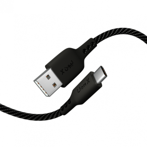 كيبل تايب سي يو اس بي قماش بطول 1م ماركة LION-X