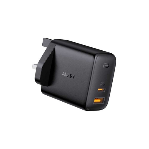 شاحن جداري بقوة 65 واط منفذين يدعم تقنية الشحن سري...