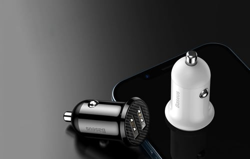 شاحن سيارة بيوسس منفذين USB يدعم تقنية الشحن الذكي...