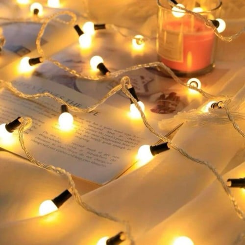 سلاسل إضاءة عدد 100 وحدات إضاءة LED بطول 10 متر