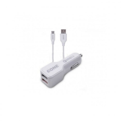 شاحن سيارة EONE بمنفذين يدعم تقنية الشحن السريع كو...