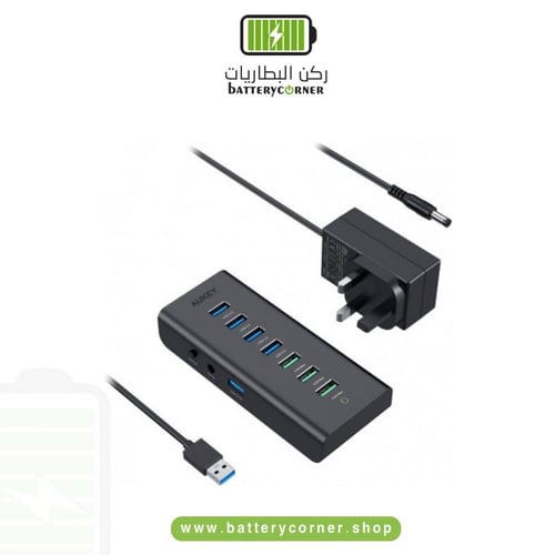 منصة شحن اوكي 3 منافذ شحن + 4 منافذ لنقل البيانات