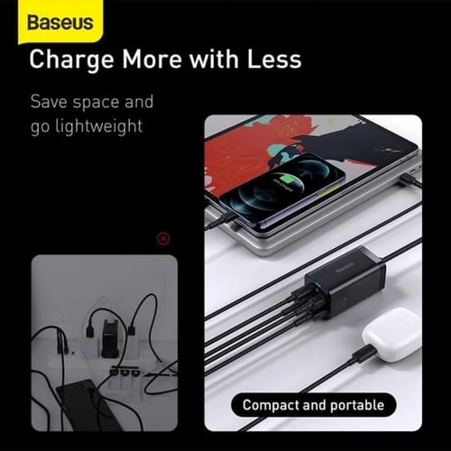 منصة شحن بيوسس - 4 منافذ بقوة إجمالي 65 واط يدعم ت...