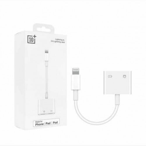 محول تن بلس للسماعة والشاحن Lightning + Lightning