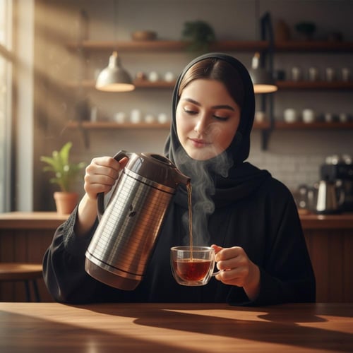 ترمس Zojirushi زوجيروشي أبو فيل بتصميم ياباني مخطط...