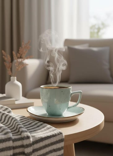 فنجان مع صحن بورسلين صيني