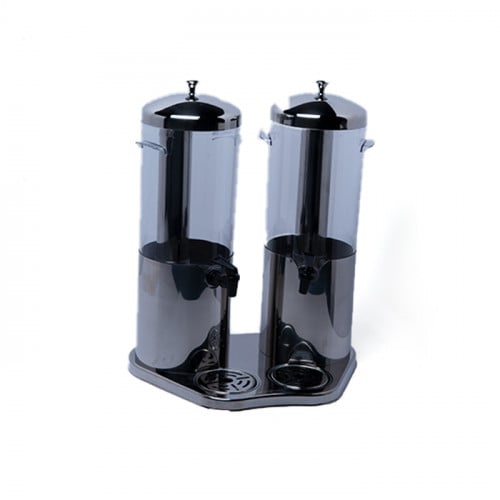 سكوالو إبريق عصير شفاف قطعتين مع قاعدة ستيل أنيقة...