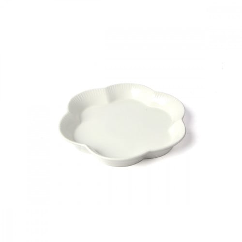 سكوالو - صحن ضيافة (بورسلان) أنيق مسطح على شكل ورد...