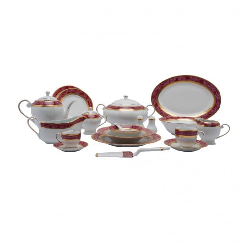 طقم سفرة ( 143 قطعة ) احمر F04/202AG