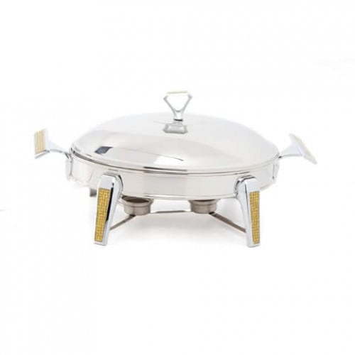 سكوالو قدر تسخين دائري من الستانلس ستيل مع غطاء وق...