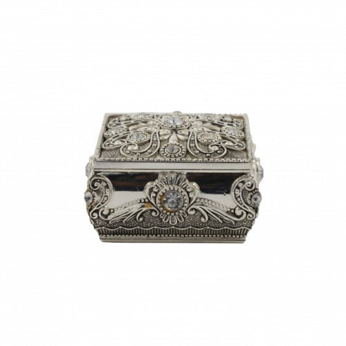 علب مجوهرات فضي 6سم * 6سم * 4سم 6760 HQ 104