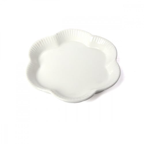 سكوالو - صحن ضيافة (بورسلان) أنيق مسطح على شكل ورد...