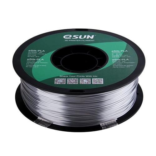 eSUN eSilk-PLA (Silver) 3D Filament 1.75Ø, 1kg