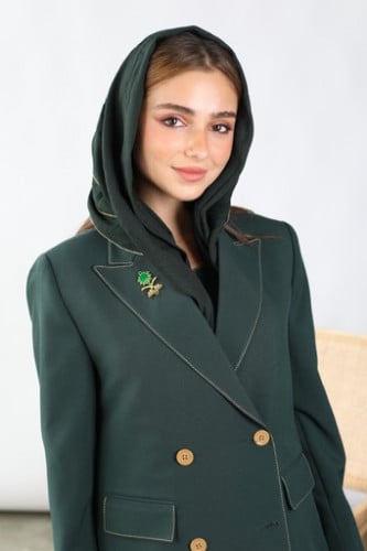 عباية بليزر باللون العشبي LA41