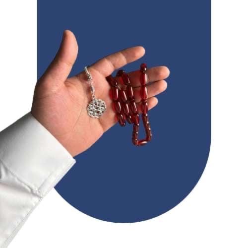 سبحة اكريليك باللون دم الغزال