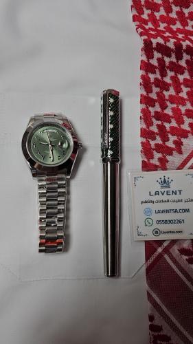 طقم ساعة رولكس وقلم كارتير