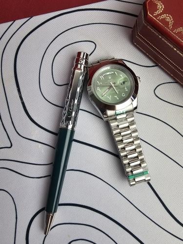 طقم ساعة رولكس وقلم كارتير