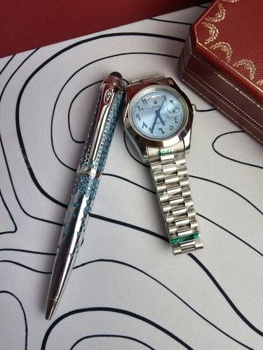 طقم ساعة رولكس وقلم كارتير