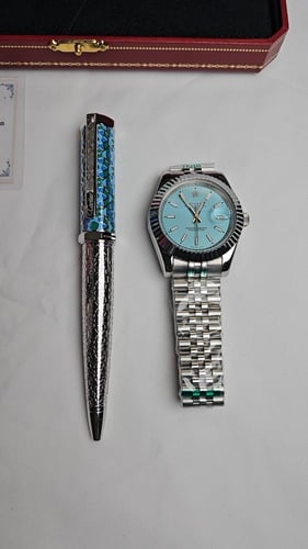 طقم ساعة رولكس وقلم كارتير